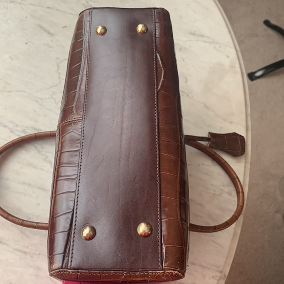 Fossil Leather Y2K Reptile Embossed Unusual Structured Bag 💥 - Picture 12 of 16